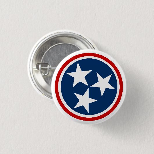 Badge Rond 2,50 Cm Drapeau du Tennessee (Devant & derrière)