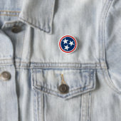 Badge Rond 2,50 Cm Drapeau du Tennessee (En situation)