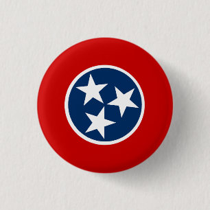 Badge Rond 2,50 Cm Drapeau du Tennessee