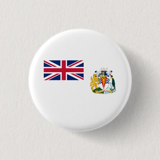 Badge Rond 2,50 Cm Drapeau du territoire antarctique britannique (Devant)