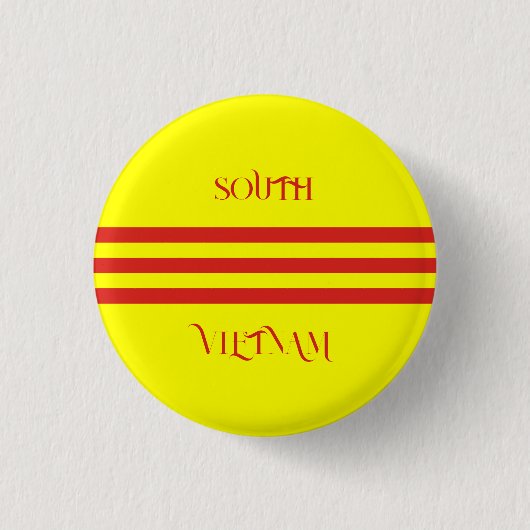 Badge Rond 2,50 Cm drapeau du vietnam du sud (Devant)