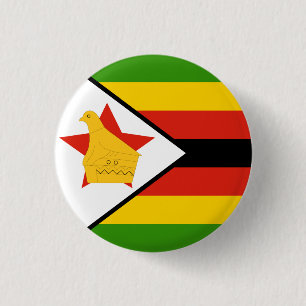 Badge Rond 2,50 Cm Drapeau du Zimbabwe