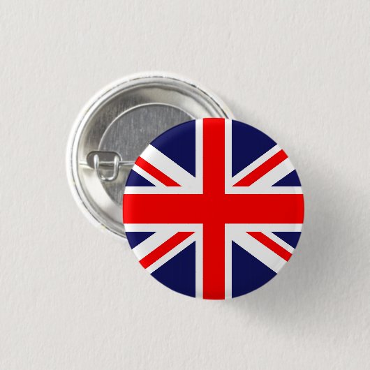 Badge Rond 2,50 Cm Drapeau d'Union Jack (Devant & derrière)
