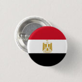 Badge Rond 2,50 Cm Drapeau Égypte (Devant & derrière)