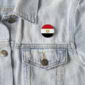 Badge Rond 2,50 Cm Drapeau Égypte (En situation)