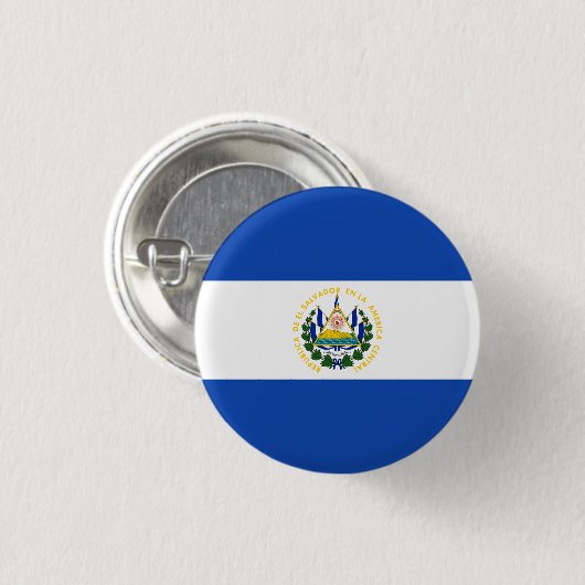 Badge Rond 2,50 Cm Drapeau El Salvador (Devant & derrière)