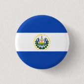 Badge Rond 2,50 Cm Drapeau El Salvador (Devant)