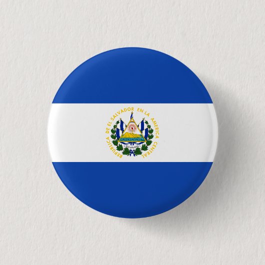 Badge Rond 2,50 Cm Drapeau El Salvador (Devant)