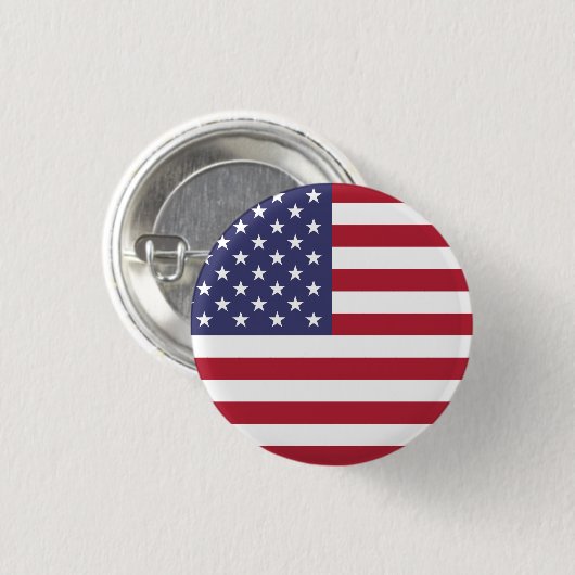 Badge Rond 2,50 Cm Drapeau États-Unis (Devant & derrière)