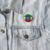 Badge Rond 2,50 Cm Drapeau éthiopien, Drapeau de l'Éthiopie (En situation)