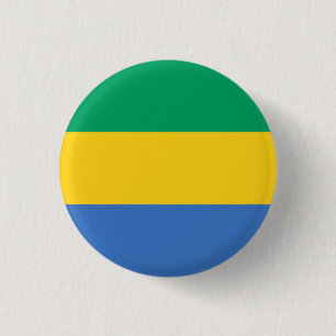 Badge Rond 2,50 Cm Drapeau Gabon