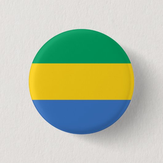 Badge Rond 2,50 Cm Drapeau Gabon (Devant)