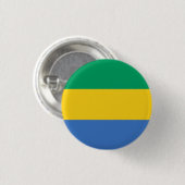 Badge Rond 2,50 Cm Drapeau gabonais, Drapeau du Gabon (Devant & derrière)