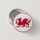 Badge Rond 2,50 Cm Drapeau gallois (Devant & derrière)