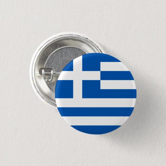 Badge Rond 2,50 Cm Drapeau grec (Devant & derrière)