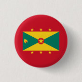 Badge Rond 2,50 Cm Drapeau Grenadien, Drapeau Grenade (Devant)