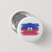 Badge Rond 2,50 Cm Drapeau Haïti bracelet, drapeau national (Devant & derrière)