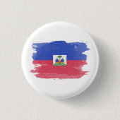 Badge Rond 2,50 Cm Drapeau Haïti bracelet, drapeau national (Devant)