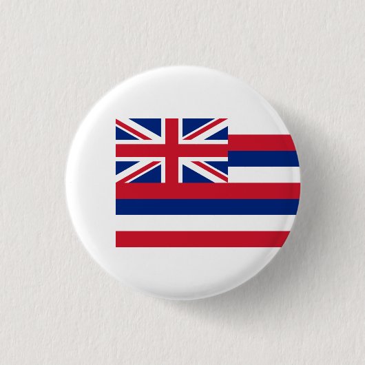 Badge Rond 2,50 Cm Drapeau hawaïen, Drapeau d'Hawaï (Devant)