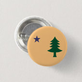 Badge Rond 2,50 Cm Drapeau historique du Maine (1901-1909) (Devant & derrière)