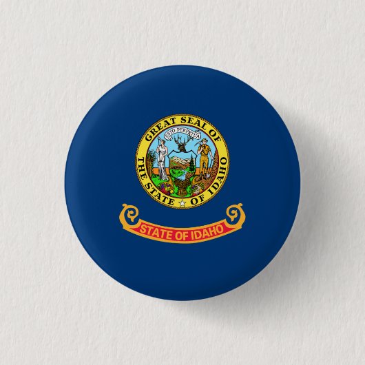 Badge Rond 2,50 Cm Drapeau Idahoan, Drapeau Idaho (Devant)