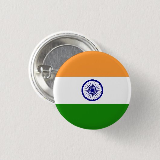 Badge Rond 2,50 Cm Drapeau indien (Devant & derrière)