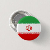Badge Rond 2,50 Cm Drapeau iranien, Drapeau iranien (Devant & derrière)