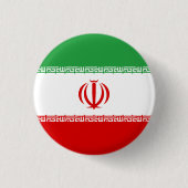 Badge Rond 2,50 Cm Drapeau iranien, Drapeau iranien (Devant)