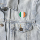 Badge Rond 2,50 Cm Drapeau irlandais, Drapeau de la République d'Irla (En situation)