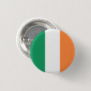 Badge Rond 2,50 Cm Drapeau irlandais tricolore patriotique Saint Patr