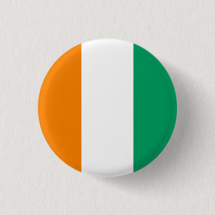 Badge Rond 2,50 Cm Drapeau ivoirien, Drapeau de la Côte d'Ivoire