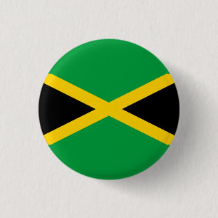 Badge Rond 2,50 Cm Drapeau jamaïcain, Drapeau de la Jamaïque