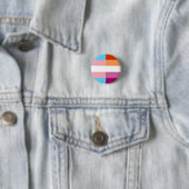 Badge Rond 2,50 Cm Drapeau lesbienne trans 50-50% (En situation)