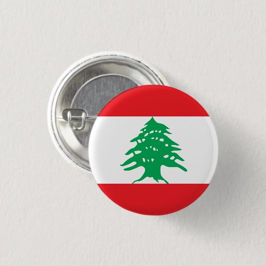 Badge Rond 2,50 Cm Drapeau libanais (Devant & derrière)