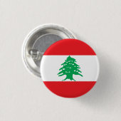 Badge Rond 2,50 Cm Drapeau libanais, Drapeau du Liban (Devant & derrière)