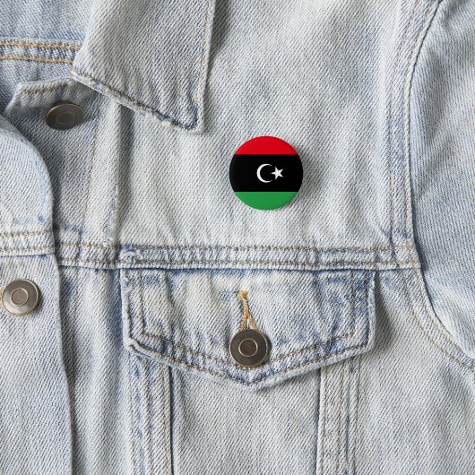 Badge Rond 2,50 Cm Drapeau libyen (En situation)
