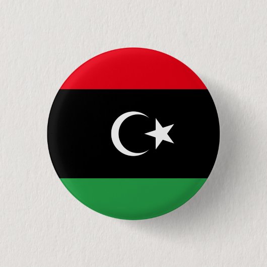 Badge Rond 2,50 Cm Drapeau libyen, Drapeau libyen (Devant)