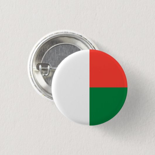 Badge Rond 2,50 Cm Drapeau Madagascar (Devant & derrière)