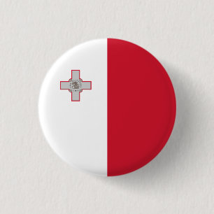 Badge Rond 2,50 Cm Drapeau maltais, Drapeau de Malte