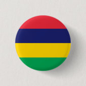 Badge Rond 2,50 Cm Drapeau Maurice (Devant)