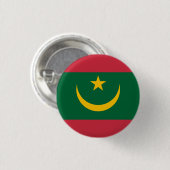 Badge Rond 2,50 Cm Drapeau mauritanien, Drapeau mauritanien (Devant & derrière)