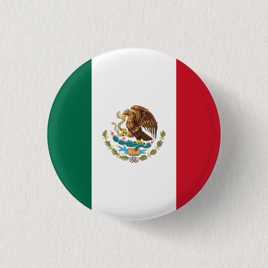 Badge Rond 2,50 Cm Drapeau mexicain, Drapeau du Mexique (Devant)
