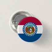 Badge Rond 2,50 Cm Drapeau Missourian, Drapeau du Missouri (Devant & derrière)