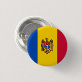 Badge Rond 2,50 Cm Drapeau moldave, Drapeau moldave (Devant & derrière)