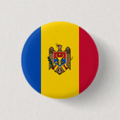 Badge Rond 2,50 Cm Drapeau moldave, Drapeau moldave (Devant)