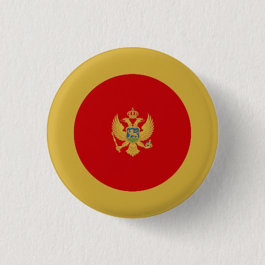 Badge Rond 2,50 Cm Drapeau monténégrin, Drapeau du Monténégro (Devant)