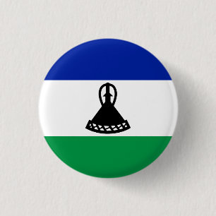 Badge Rond 2,50 Cm Drapeau Mosotho, Drapeau du Lesotho
