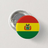 Badge Rond 2,50 Cm Drapeau national de Bolivie (Devant & derrière)
