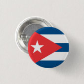 Badge Rond 2,50 Cm Drapeau national de Cuba (Devant & derrière)