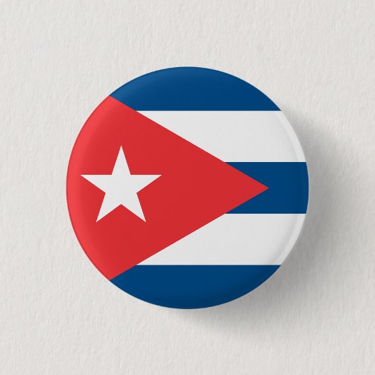 Badge Rond 2,50 Cm Drapeau national de Cuba (Devant)